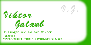 viktor galamb business card